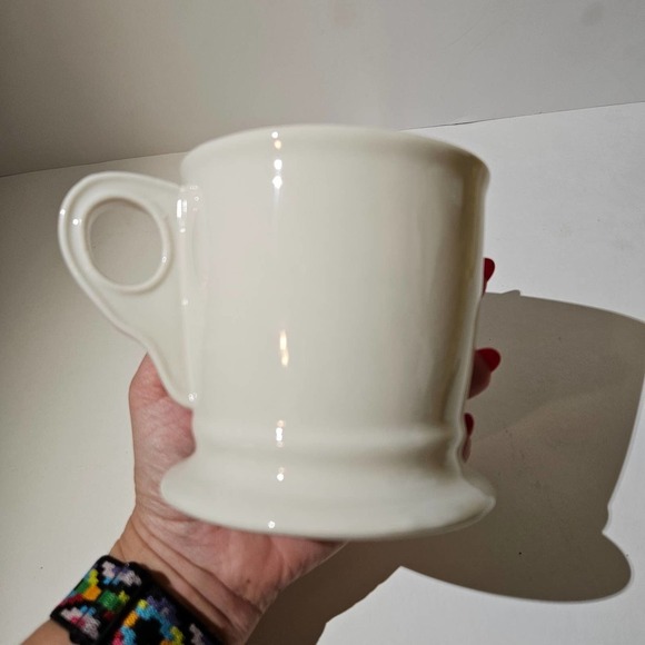 Anthropologie M Monogrammed Coffee Tea Mug‎ White Ceramic Anthro - Picture 7 of 8